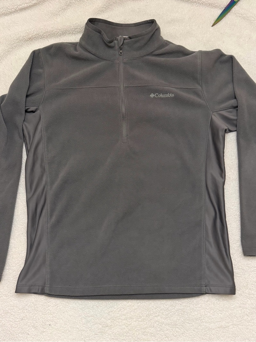 Columbia Men's Gray Half-Zip Fleece Pullover